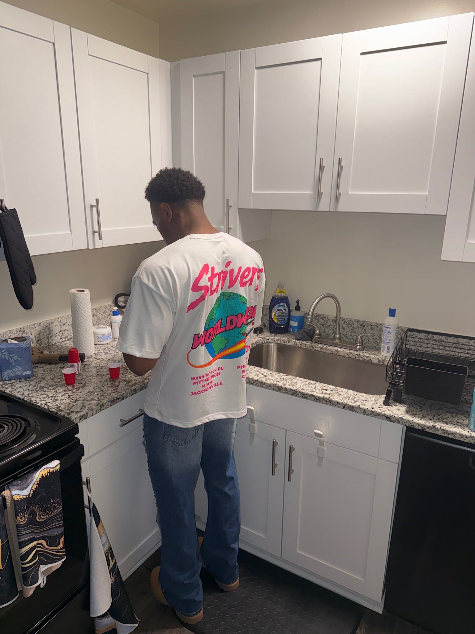 White Worldwide Tees